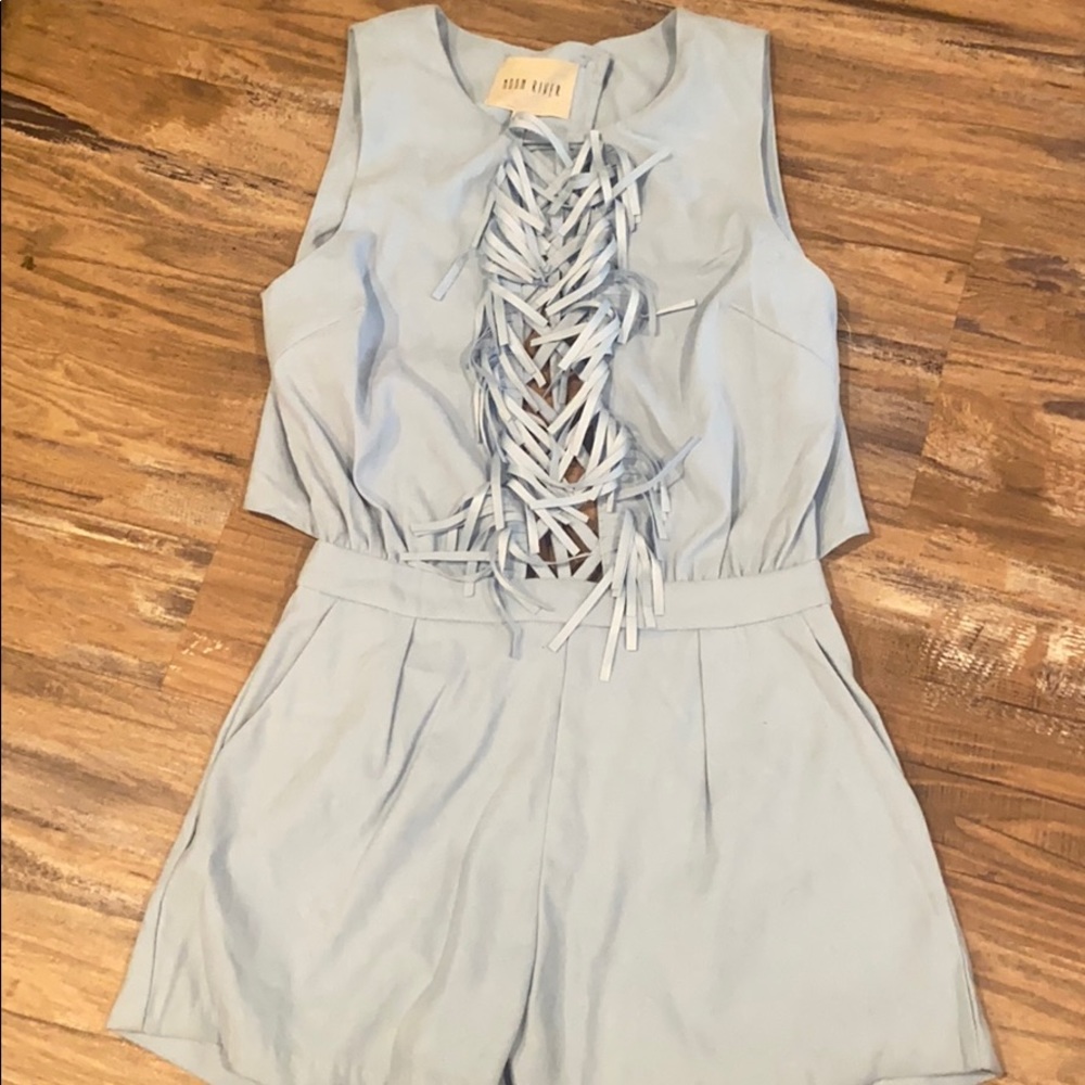 Never worn! open back romper!